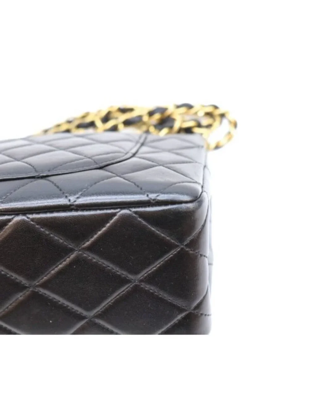 Chanel Black Lamb Double Flap Limited Edition Quilted 23 Chain